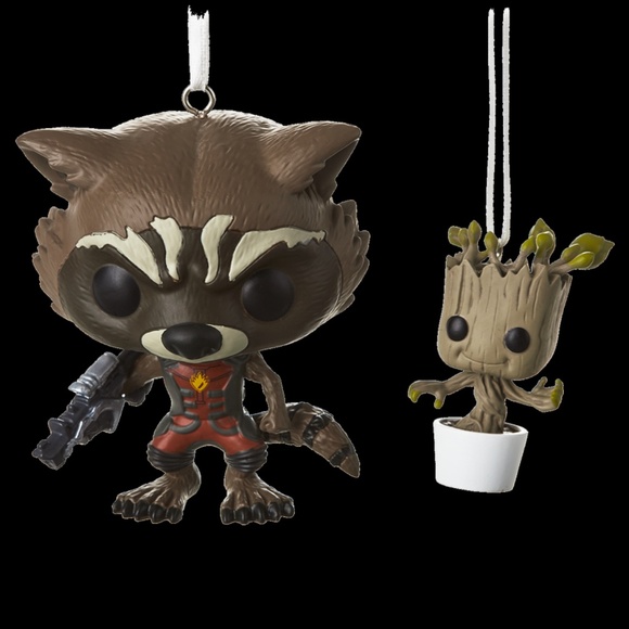 Rocket & Groot Ornament Funko Pop! Hallmark Marvel Guardians of the Galaxy New - Picture 2 of 4
